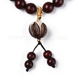 Лотос молитва медитация йога браслет для мужчин женщин BJEW-N010-020