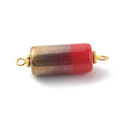 Половина гальваники непрозрачные стеклянные бусины звенья соединители PALLOY-JF00818-02