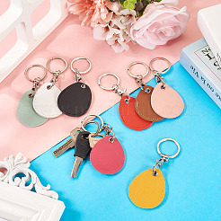 8шт 8 цвета подвески из искусственной кожи и сплава&nbsp;KEYC-TA0001-31