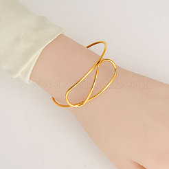 Увеличенные открытые браслеты-манжеты из нержавеющей стали 304&nbsp;PA0789-2