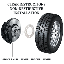 Прокладка колеса из алюминиевого сплава для внедорожника&nbsp;AJEW-WH0348-74A-MP
