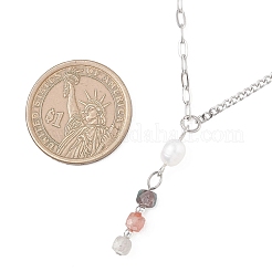 Кулон из натуральных и синтетических смешанных камней&nbsp;NJEW-JN05846