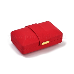 Прямоугольные коробки для хранения колец из искусственной кожи CON-Z009-01B-01
