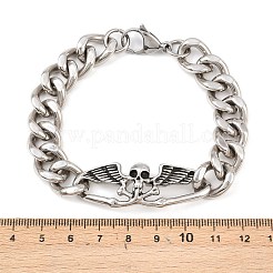 Браслеты из кубинской цепной цепи из нержавеющей стали 304 BJEW-D379-03ASP