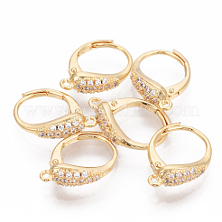 Латунные кубические циркониевые серьги X-KK-S340-45G