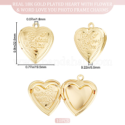 10шт латунные подвески-медальоны ZIRC-BBC0002-10