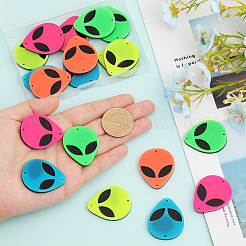 20 шт. 5-цветные непрозрачные акриловые соединительные подвески&nbsp;SACR-CA0001-19