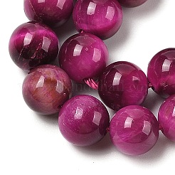 Нити из натуральных бусин тигрового глаза высшего качества G-B133-A02-8MM-05