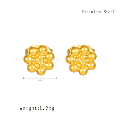 Минималистичные геометрические серьги-гвоздики с цветами из нержавеющей стали 304 для повседневной носки WY0969