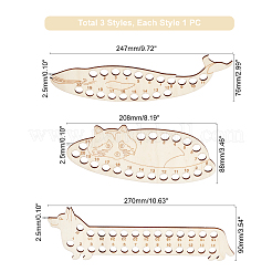 Ahademaker 3 шт. 3 стильные деревянные нитки из тополя намоточные доски DIY-GA0003-16