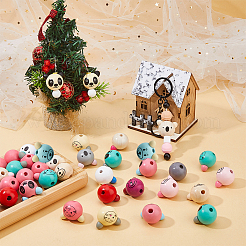 Деревянные европейские бусины на тему животных&nbsp;WOOD-DC0001-22