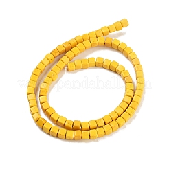 Синтетических нитей бирюзовые бусы TURQ-G108-4x4mm-06