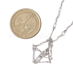 3 шт. 3 размера 304 нержавеющая сталь волнистая цепочка из звеньев макраме мешочек ожерелье изготовление NJEW-JN05065