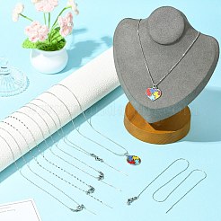 7 шт. 7 стиля ожерелий с регулируемыми цепочками из нержавеющей стали 304&nbsp;NJEW-CJ0001-04