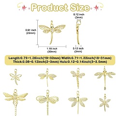 9 шт. 9 стиля латунные подвески с цирконием&nbsp;KK-CJ0003-33