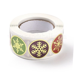 Рождественские тематические плоские круглые наклейки в рулоне&nbsp;LS-DIY-B045-14