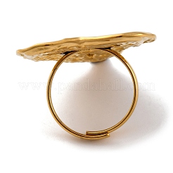 Ионное покрытие (ip) 304 нержавеющая сталь сердце открытые манжеты кольца RJEW-M047-08G