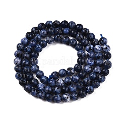 Окрашенные природные белый нефрит бисер пряди G-T140-4mm-B01