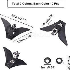 20 шт. 2-х цветные железные зажимы для галстука FIND-CA0004-02