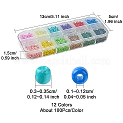 54 г краски для выпечки двух цветов и прозрачные стеклянные бусины SEED-FS0001-19