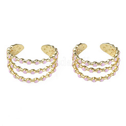 Эмалевое тройное открытое кольцо-манжета&nbsp;RJEW-N035-124C