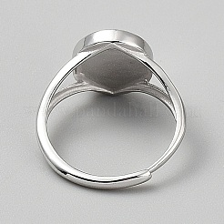 Регулируемые 925 фунт стерлингового серебра&nbsp;STER-WH0062-014P-02