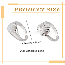 2 шт. 2 стиля кольца-манжеты из сплава для женщин&nbsp;RJEW-LP0002-42