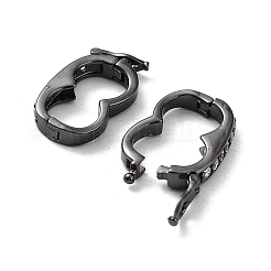 Стойки обшивки латунные микро проложить кубического циркония Twister застежками ZIRC-I012-16B-RS