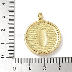 Латунные микропаве прозрачные подвески с фианитом&nbsp;LS-KK-U046-08G