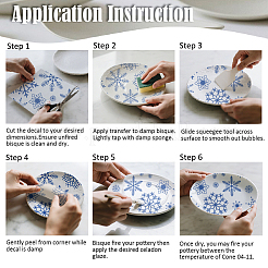 Бумажные керамические наклейки&nbsp;DIY-WH0728-011