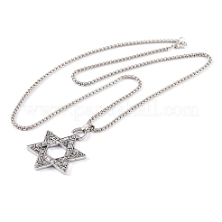 Ожерелья из нержавеющей стали 304 с коробчатой цепочкой&nbsp;LS-NJEW-P304-01B