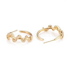 Латунные микро проложить серьги стержня кубического циркония&nbsp;ZIRC-Q025-07G