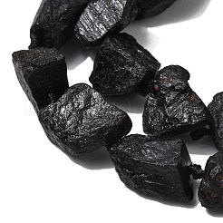 Необработанные грубые нити натуральных черных турмалиновых бусин&nbsp;G-B172-A01