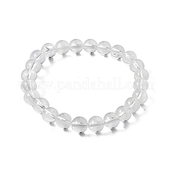 Натуральный кварц кристалл бисером браслеты простирания BJEW-Q692-46-8mm