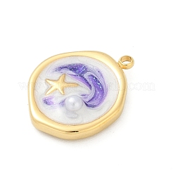 Эмалевые подвески из нержавеющей стали 304 на тему океана&nbsp;STAS-Q352-03G-G