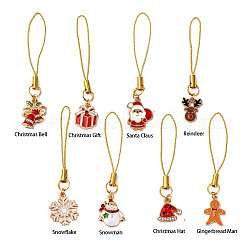 8 шт. сплав эмали мобильные ремни HJEW-JM04011