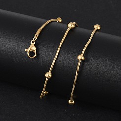 Ожерелья из круглой цепочки-змейки из нержавеющей стали 304 STAS-G244-88B-G