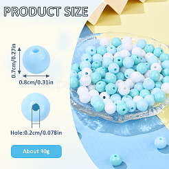 30 г 3 цвета непрозрачные акриловые бусины&nbsp;MACR-YW0003-44I