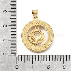 Подвески в форме ракушек из латуни с микропаве и кубическим цирконием KK-D328-20G