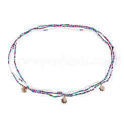 Богемный сплав морской зверь подвеска стеклянные бусины 3 слой талия живот растягивающиеся цепи для женщин FS-WG5D6A5-04