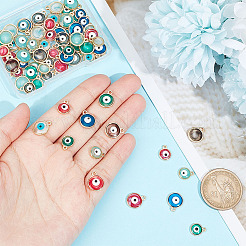 96 шт. 12 стиля прозрачные бусины от сглаза из смолы&nbsp;RESI-PH0001-88