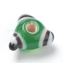 Ручной работы ухабистым Шарики Lampwork LAMP-G142-07A