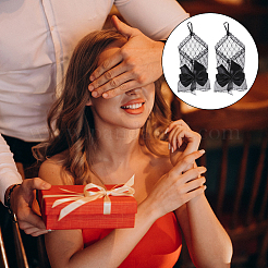 Перчатки из полиэстера с бантовым узором AJEW-WH0348-489