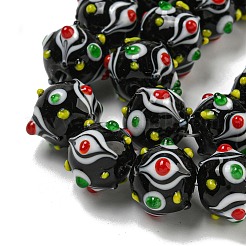 Бусы лэмпворк ручной работы LAMP-N025-05F