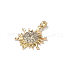 Латунные микропаве прозрачные подвески с фианитом KK-B138-01G-01