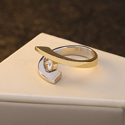 Плоские круглые латунные кольца с кристаллами и стразами FS-WG97854-05