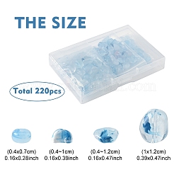 4 пакетик 4-х видов прозрачных акриловых бусин&nbsp;OACR-YW0003-39