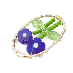 Подвески из стеклянного бисера и стекла миллефиори ручной работы&nbsp;PALLOY-MZ00901-02