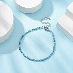 Круглые браслеты из бисера из натурального апатита BJEW-JB09390-01