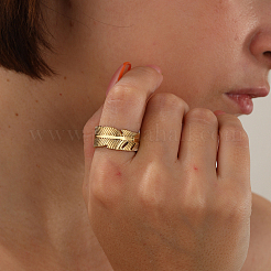 Стильные этнические манжеты из нержавеющей стали Leaf 201 UG5209